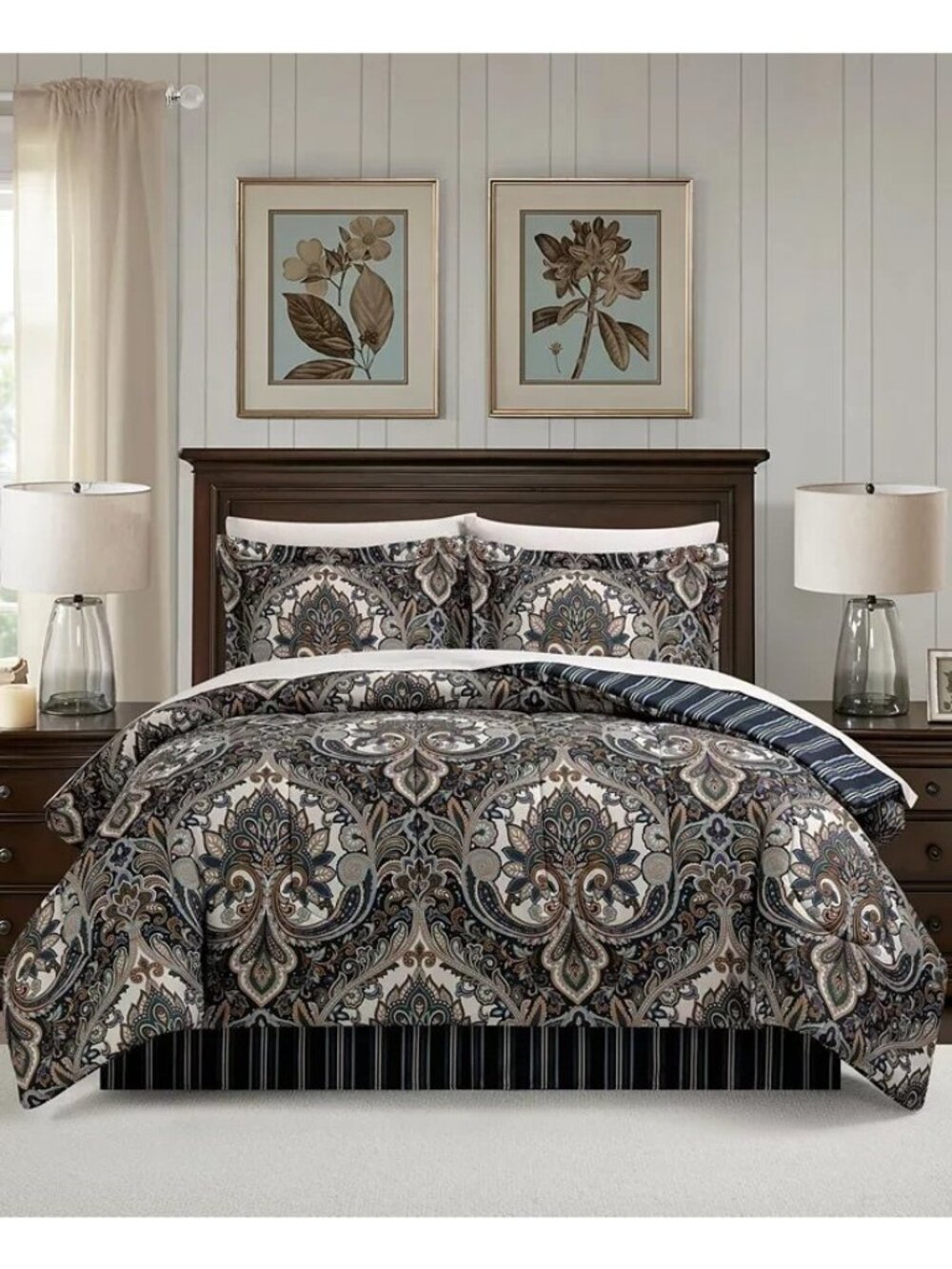 Isabella Reversible 6-Pc. Comforter Set Sheets Twin $100 Sheets and Comforter